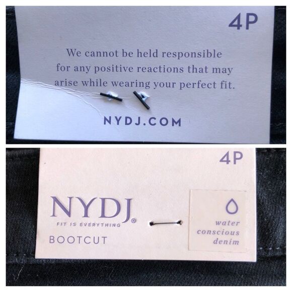 NYDJ Barbara Bootcut Black Jeans Size 4P - Picture 10 of 11